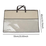 Maxbell Blanket Storage Bag with Zipper Clothes Organizer for Bed Sheet Toys Clothes brown