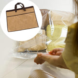 Maxbell Blanket Storage Bag with Zipper Clothes Organizer for Bed Sheet Toys Clothes brown