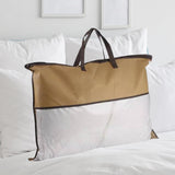 Maxbell Blanket Storage Bag with Zipper Clothes Organizer for Bed Sheet Toys Clothes brown