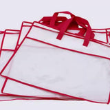 Maxbell Blanket Storage Bag with Zipper Clothes Organizer for Bed Sheet Toys Clothes red edge
