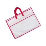 Maxbell Blanket Storage Bag with Zipper Clothes Organizer for Bed Sheet Toys Clothes red edge
