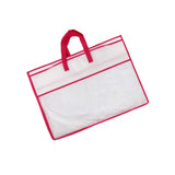 Maxbell Blanket Storage Bag with Zipper Clothes Organizer for Bed Sheet Toys Clothes red edge