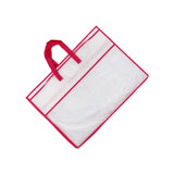 Maxbell Blanket Storage Bag with Zipper Clothes Organizer for Bed Sheet Toys Clothes red edge