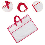 Maxbell Blanket Storage Bag with Zipper Clothes Organizer for Bed Sheet Toys Clothes red edge