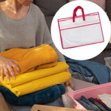 Maxbell Blanket Storage Bag with Zipper Clothes Organizer for Bed Sheet Toys Clothes red edge