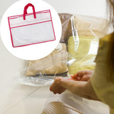 Maxbell Blanket Storage Bag with Zipper Clothes Organizer for Bed Sheet Toys Clothes red edge