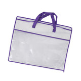 Maxbell Blanket Storage Bag with Zipper Clothes Organizer for Bed Sheet Toys Clothes violet edge