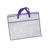 Maxbell Blanket Storage Bag with Zipper Clothes Organizer for Bed Sheet Toys Clothes violet edge