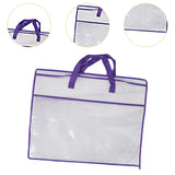 Maxbell Blanket Storage Bag with Zipper Clothes Organizer for Bed Sheet Toys Clothes violet edge