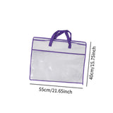 Maxbell Blanket Storage Bag with Zipper Clothes Organizer for Bed Sheet Toys Clothes violet edge