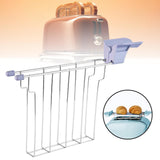 Maxbell Bread Loaf Slice Holder Practical Griddle Warming Rack for Roasting Grilling grey