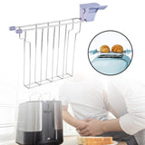 Maxbell Bread Loaf Slice Holder Practical Griddle Warming Rack for Roasting Grilling grey