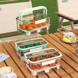 Maxbell Ice Chilled Camping Food Container Fruit Storage Container for Fridge Veggie Green
