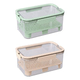Maxbell Ice Chilled Camping Food Container Fruit Storage Container for Fridge Veggie Green