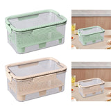 Maxbell Ice Chilled Camping Food Container Fruit Storage Container for Fridge Veggie Green