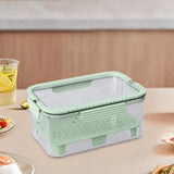 Maxbell Ice Chilled Camping Food Container Fruit Storage Container for Fridge Veggie Green