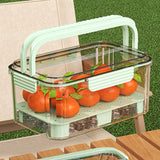 Maxbell Ice Chilled Camping Food Container Fruit Storage Container for Fridge Veggie Green