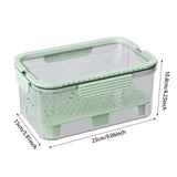 Maxbell Ice Chilled Camping Food Container Fruit Storage Container for Fridge Veggie Green