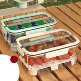 Maxbell Ice Chilled Camping Food Container Fruit Storage Container for Fridge Veggie Green