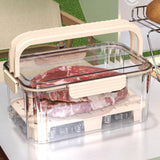 Maxbell Ice Chilled Camping Food Container Fruit Storage Container for Fridge Veggie Beige