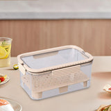 Maxbell Ice Chilled Camping Food Container Fruit Storage Container for Fridge Veggie Beige