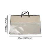 Maxbell Clothing Organizer with Zipper Blanket Storage Bag for Clothes Pillows Sheet 45x65cm