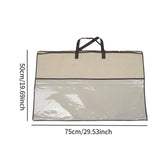 Maxbell Clothing Organizer with Zipper Blanket Storage Bag for Clothes Pillows Sheet 50x75cm