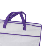 Maxbell Closet Organizer Moving Bag Clothes Organizer for Clothes Blankets Bed Sheet violet edge