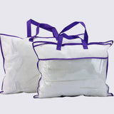 Maxbell Closet Organizer Moving Bag Clothes Organizer for Clothes Blankets Bed Sheet violet edge