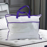 Maxbell Closet Organizer Moving Bag Clothes Organizer for Clothes Blankets Bed Sheet violet edge