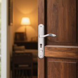 Maxbell Security Door Handles Maintenance Modern Lever Handles for Hotel Office Home Left Opening