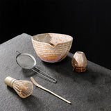 Maxbell 5x Matcha Tea Set Japanese Tea Making Tools Matcha Ceremony Gift Matcha Bowl Brown