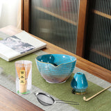 Maxbell 5x Matcha Tea Set Japanese Tea Making Tools Matcha Ceremony Gift Matcha Bowl Blue