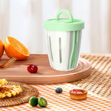 Maxbell Salad Cup with Fork Reusable Fruit Salad Storage Cup for Picnic Cereal Lunch Green