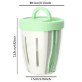Maxbell Salad Cup with Fork Reusable Fruit Salad Storage Cup for Picnic Cereal Lunch Green
