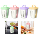 Maxbell Salad Cup with Fork Reusable Fruit Salad Storage Cup for Picnic Cereal Lunch Green