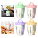 Maxbell Salad Cup with Fork Reusable Fruit Salad Storage Cup for Picnic Cereal Lunch Green