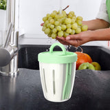 Maxbell Salad Cup with Fork Reusable Fruit Salad Storage Cup for Picnic Cereal Lunch Green