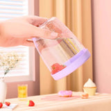 Maxbell Salad Cup with Fork Reusable Fruit Salad Storage Cup for Picnic Cereal Lunch Purple