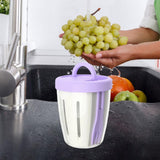 Maxbell Salad Cup with Fork Reusable Fruit Salad Storage Cup for Picnic Cereal Lunch Purple