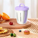 Maxbell Salad Cup with Fork Reusable Fruit Salad Storage Cup for Picnic Cereal Lunch Purple
