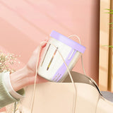 Maxbell Salad Cup with Fork Reusable Fruit Salad Storage Cup for Picnic Cereal Lunch Purple