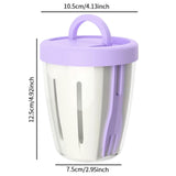Maxbell Salad Cup with Fork Reusable Fruit Salad Storage Cup for Picnic Cereal Lunch Purple