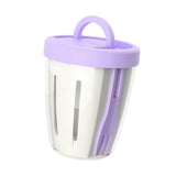 Maxbell Salad Cup with Fork Reusable Fruit Salad Storage Cup for Picnic Cereal Lunch Purple