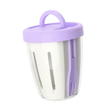 Maxbell Salad Cup with Fork Reusable Fruit Salad Storage Cup for Picnic Cereal Lunch Purple