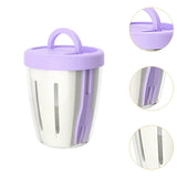 Maxbell Salad Cup with Fork Reusable Fruit Salad Storage Cup for Picnic Cereal Lunch Purple