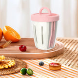 Maxbell Salad Cup with Fork Reusable Fruit Salad Storage Cup for Picnic Cereal Lunch Pink