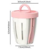 Maxbell Salad Cup with Fork Reusable Fruit Salad Storage Cup for Picnic Cereal Lunch Pink