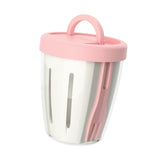 Maxbell Salad Cup with Fork Reusable Fruit Salad Storage Cup for Picnic Cereal Lunch Pink