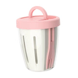 Maxbell Salad Cup with Fork Reusable Fruit Salad Storage Cup for Picnic Cereal Lunch Pink